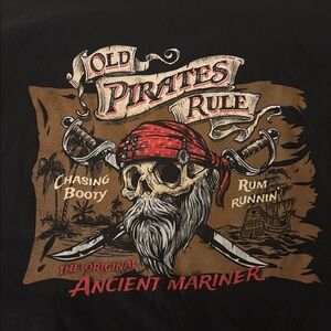 OLD GUYS RULE The Original Ancient Mariner BLACK SHIRT NWT - Large 🏴‍☠️